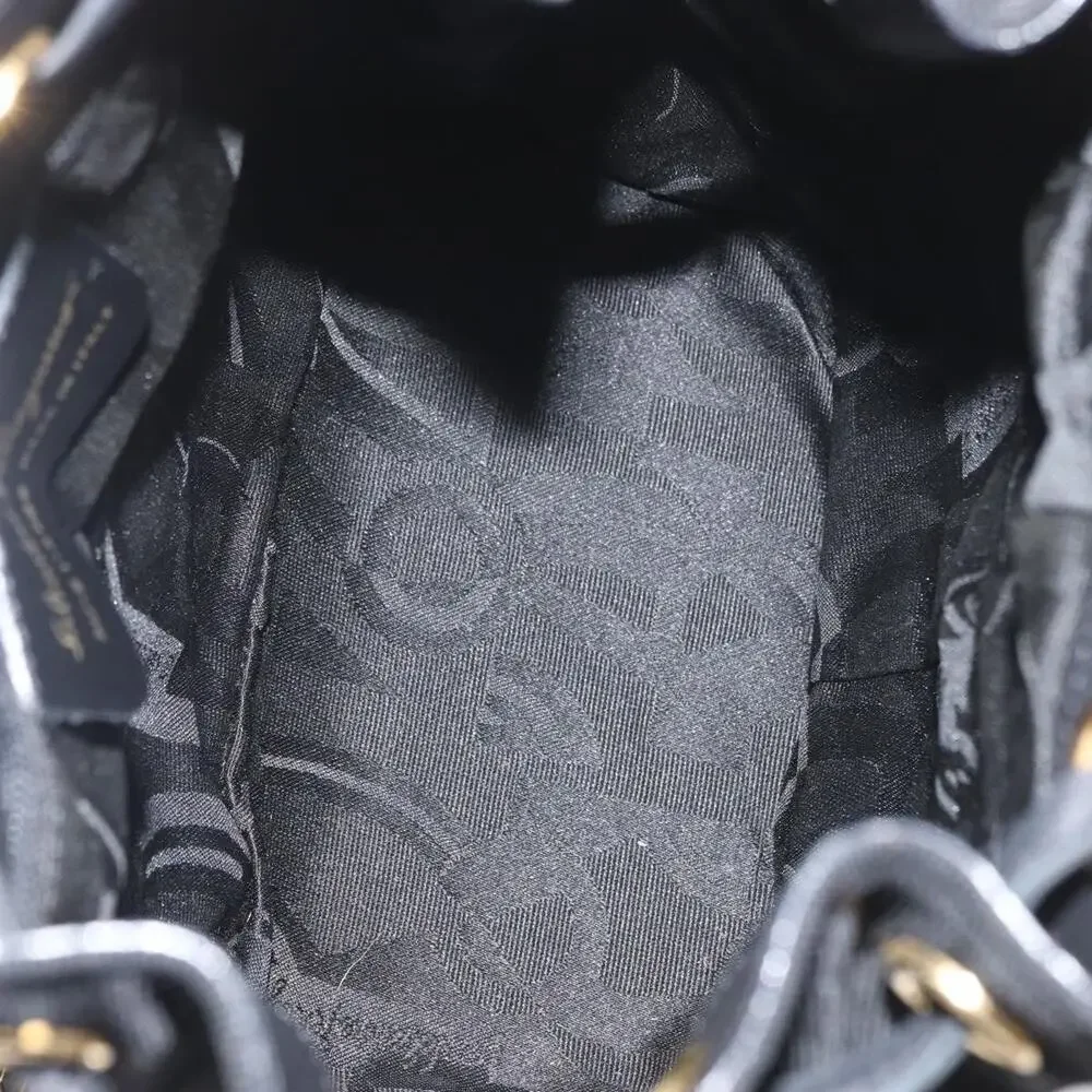 Salvatore Ferragamo Vara Chain Backpack Black